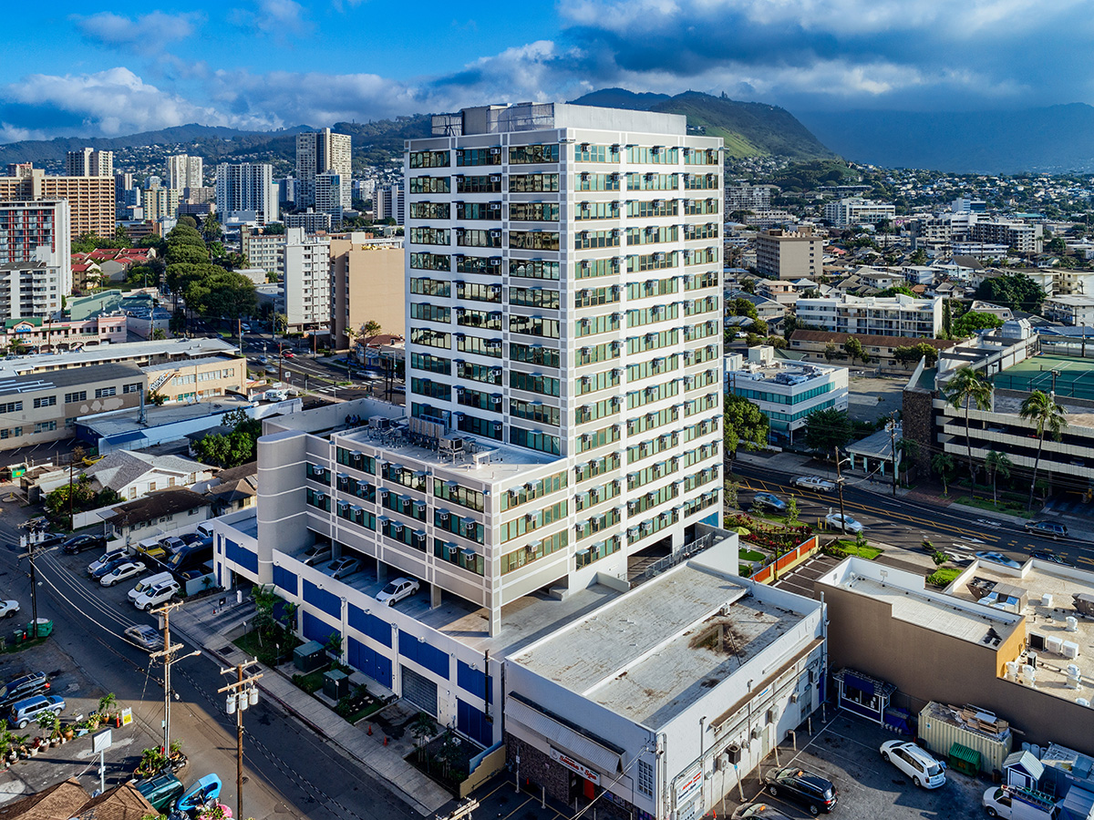 Aerial view of the Kalakaua Gardens bulding